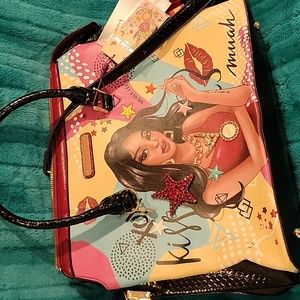 Nicole Lee XOXO KISSES FASHION SHOPPER BAG.